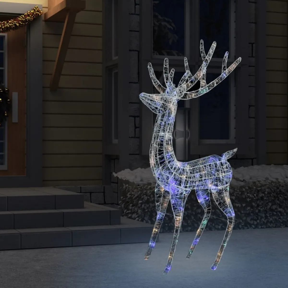 Prolenta Premium Kerststukjes> Kerstdecoratie Rendier 250 Led's Meerkleurig 180 Cm Acryl