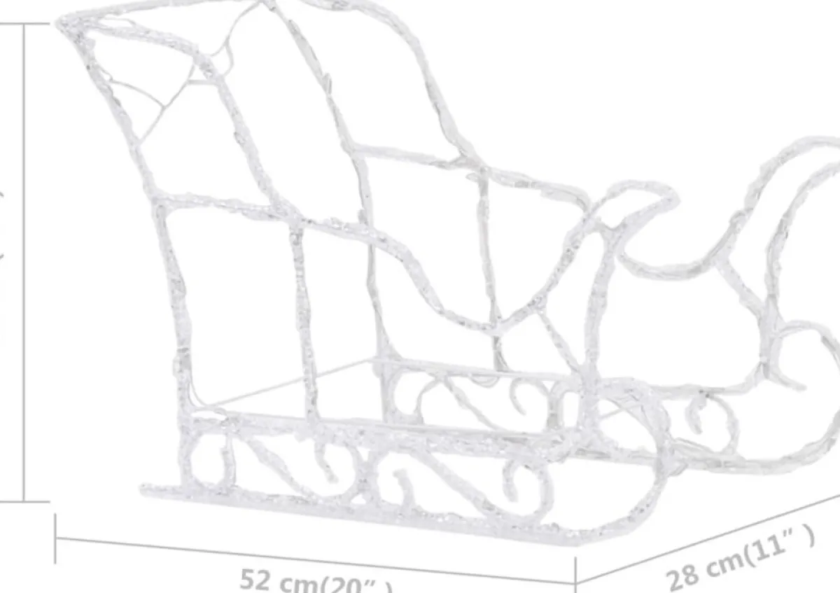 Prolenta Premium Kerststukjes> Kerstdecoratie Rendieren En Slee 280X28X55 Cm Acryl