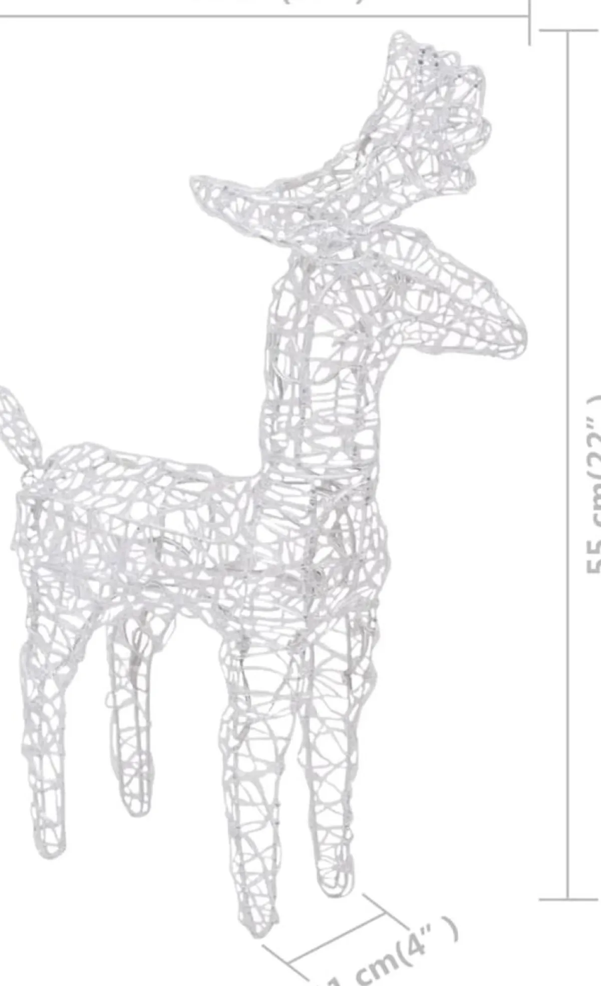 Prolenta Premium Kerststukjes> Kerstdecoratie Rendieren En Slee 280X28X55 Cm Acryl