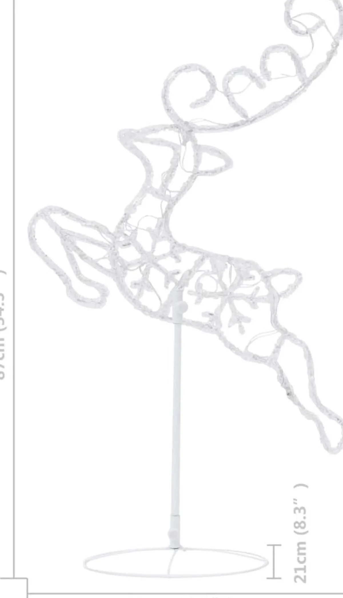 Prolenta Premium Kerststukjes> Kerstdecoratie Rendieren En Slee 260X21X87 Cm Acryl Warmwit