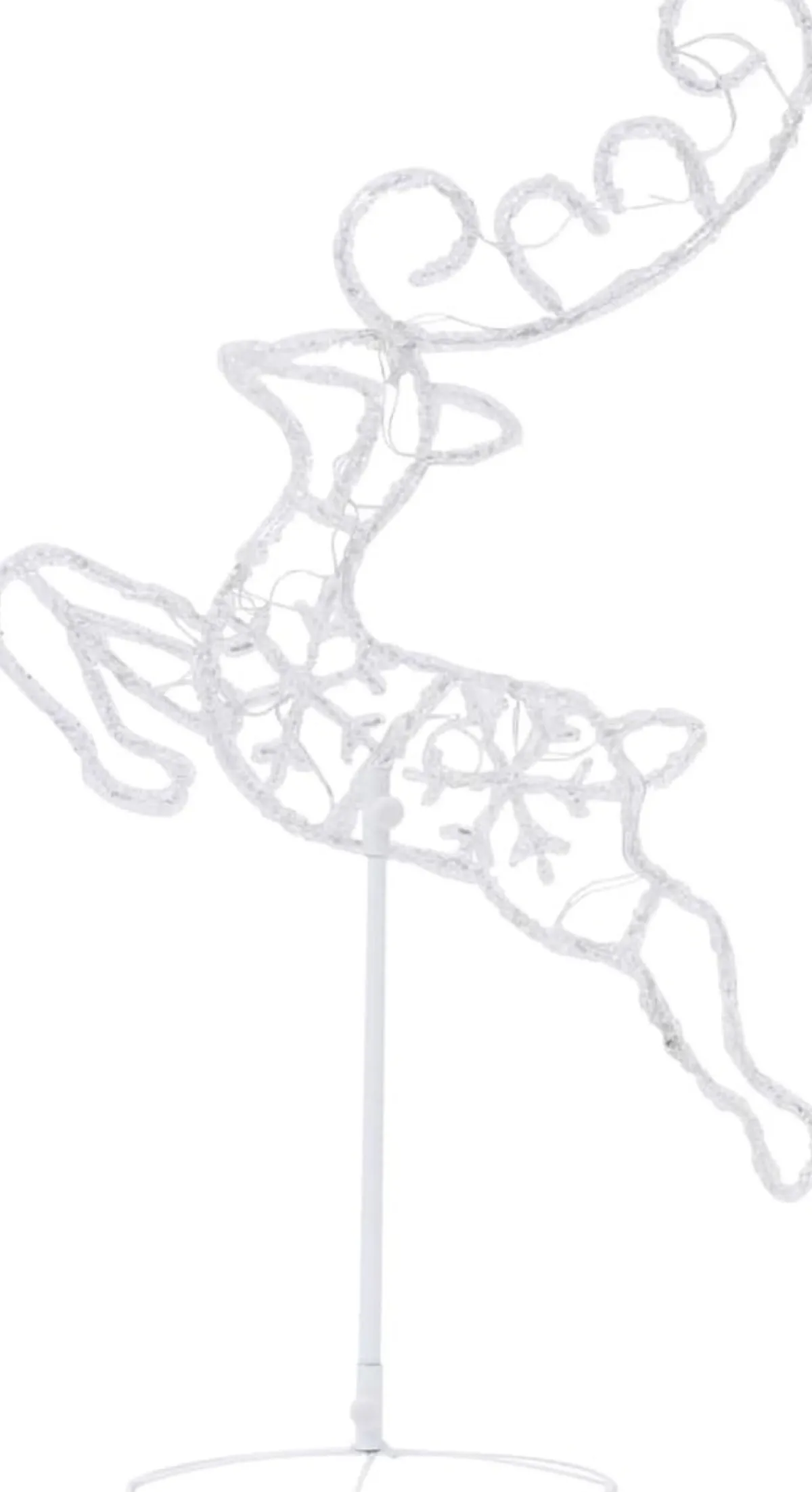 Prolenta Premium Kerststukjes> Kerstdecoratie Rendieren En Slee 260X21X87 Cm Acryl Warmwit