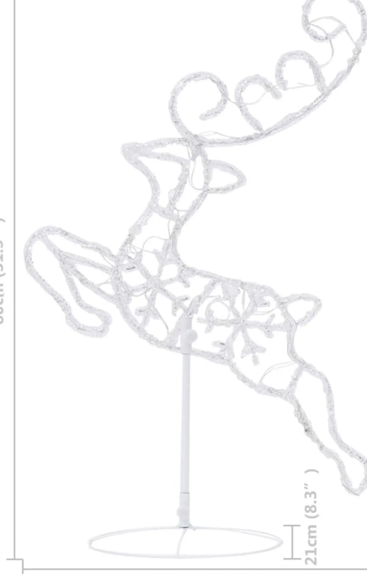 Prolenta Premium Kerststukjes> Kerstdecoratie Rendieren En Slee 260X21X87 Cm Acryl Warmwit