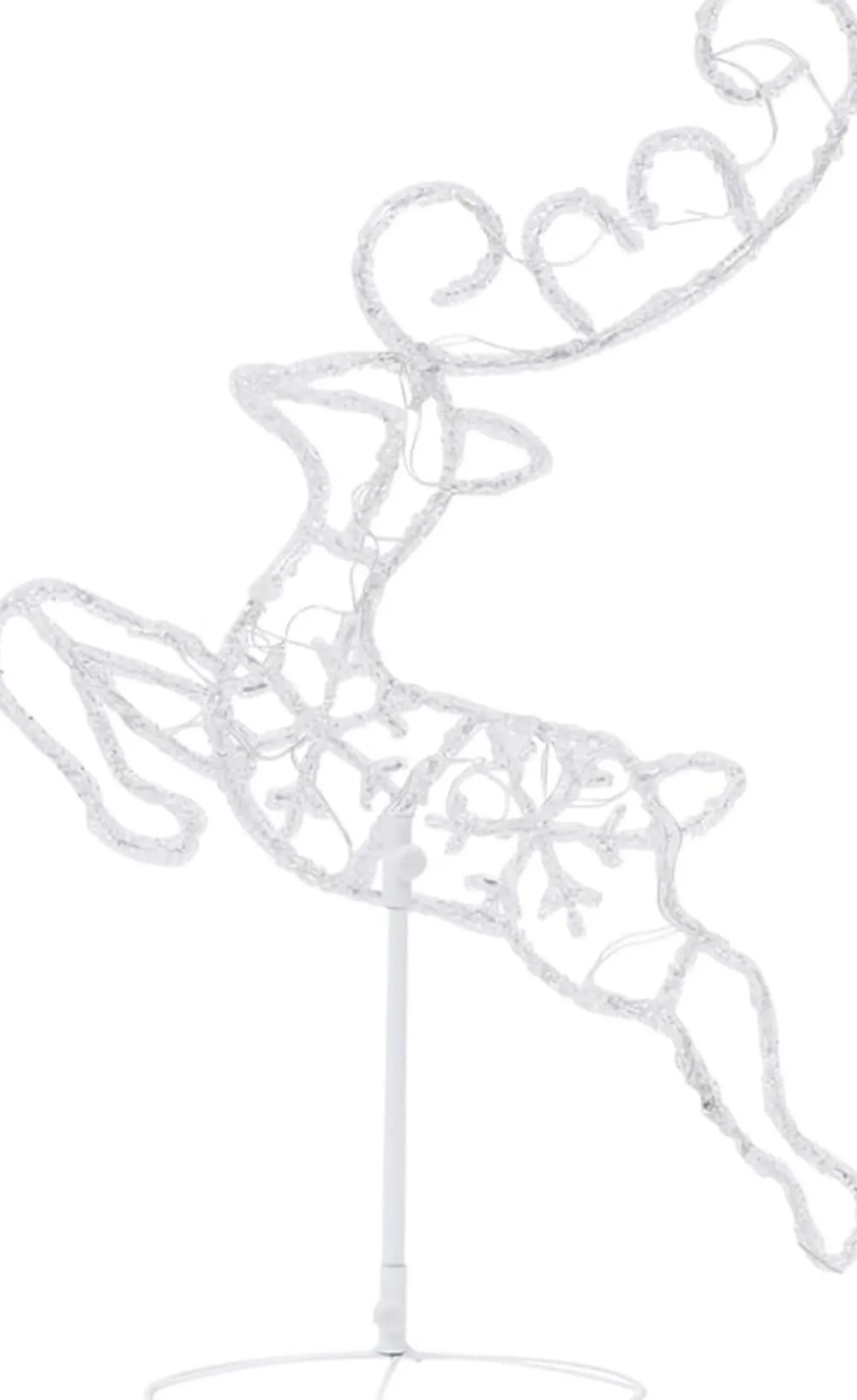 Prolenta Premium Kerststukjes> Kerstdecoratie Rendieren En Slee 260X21X87 Cm Acryl Warmwit