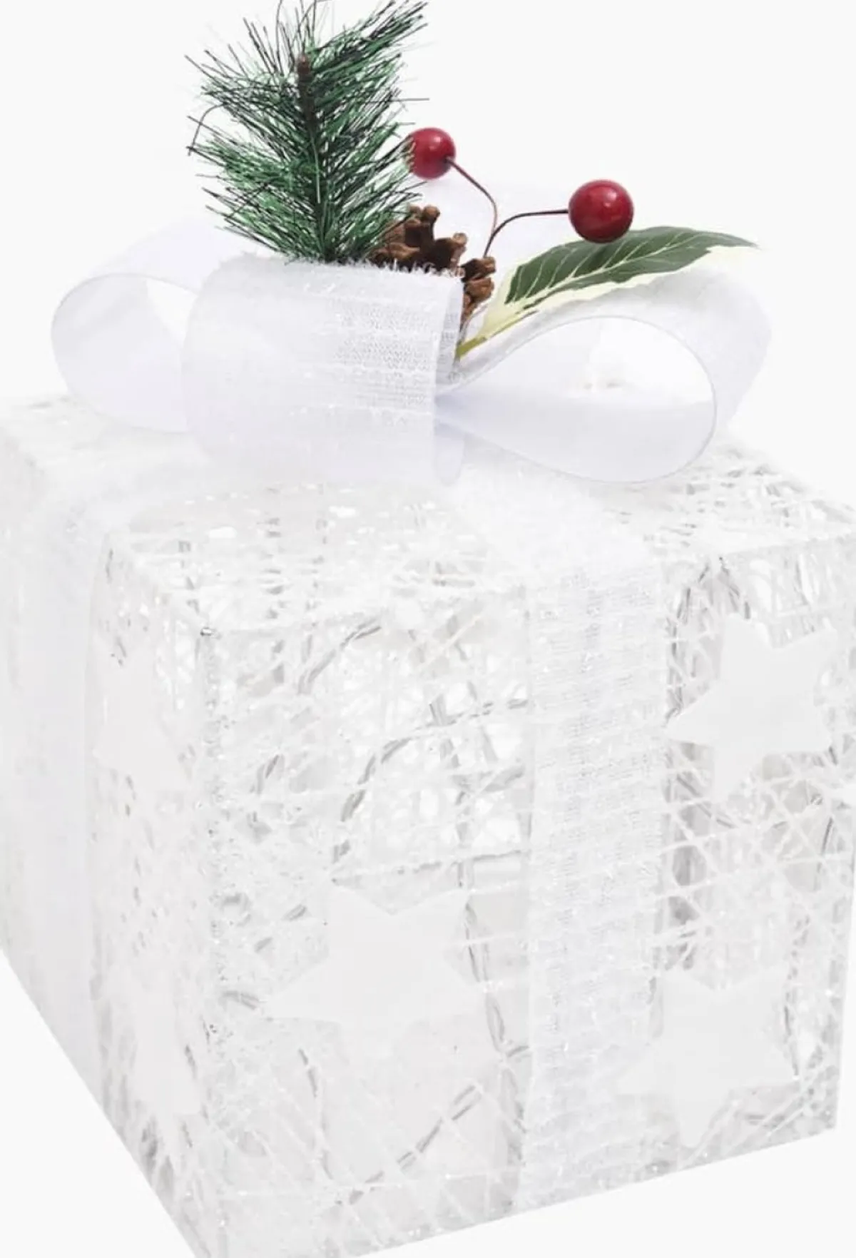 Prolenta Premium Kerststukjes> Kerstdecoratie Geschenkdozen 3 St Binnen/Buiten Zilverkleurig