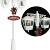 Prolenta Premium Kerststukjes> Straatlantaarn Met Kerstman 81X40X188 Cm Pvc Wit En Rood