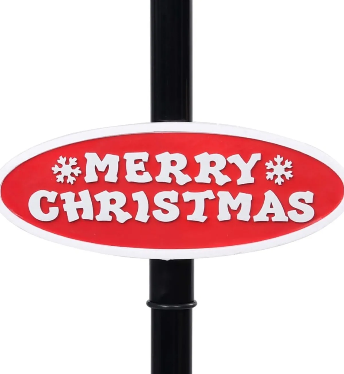 Prolenta Premium Kerststukjes> Straatlantaarn Met Kerstman 81X40X188 Cm Pvc Zwart En Rood