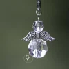 CC Kerstbeelden>Raamhanger Beschermengel , Hand Vervaardigd Uit Swarovski Kristallen . ( Bescherm Engel , Kettinghanger , Sleutelhanger ) , Zilver
