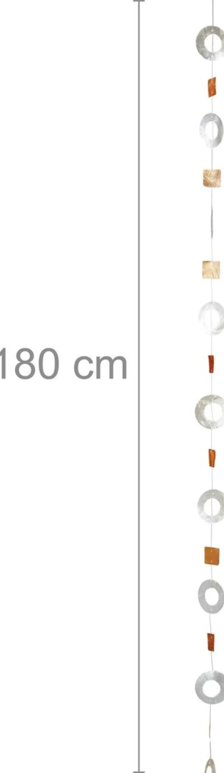 Relaxdays Guirlandes> Capiz Schelpen Guirlande - Schelpen Gordijn - 4 Stuks - Deurgordijn Balkon 180Cm - D