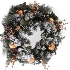 Riviera Maison Kerststukjes> Kerstkrans - Merry Christmas Wreath - Goud - 65Cm