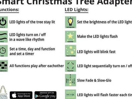 Royal Christmas - Kunstkerstboom - Spitsbergen Groen Met Led-Verlichting - Inclusief Smart Adapter 240 Cm Outlet