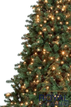 Royal Christmas - Kunstkerstboom - Oregon Deluxe Pvc Met Warm Led - Snel Opgebouwd - Hoogte 180 Cm - 300 Warm Led Lampjes - 794 Takken Online