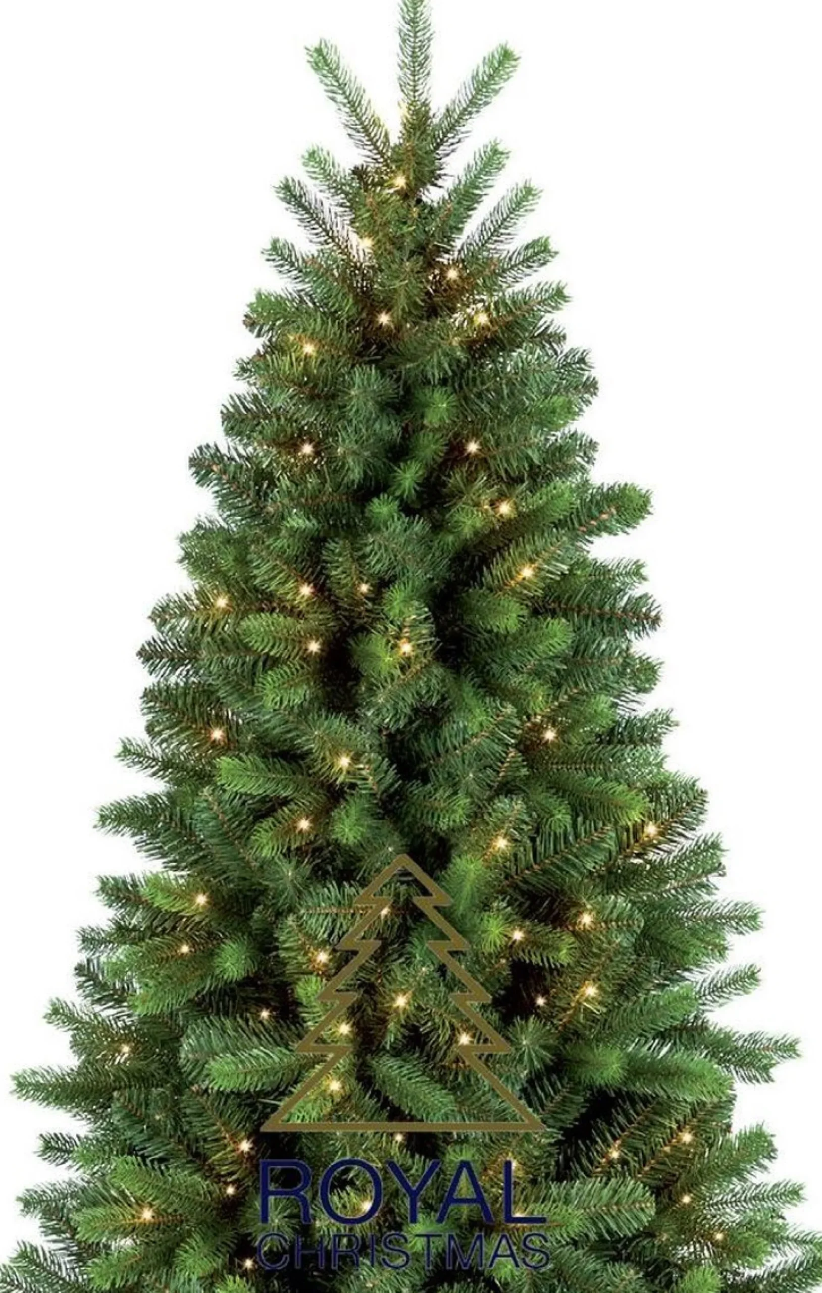 Royal Christmas - Natuurlijke Kunstkerstboom - Bergen Pe / Pvc Premium - Smart 350 Led Lampjes - 210 Cm - Groen 1139 Takken Hot