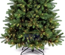 Royal Christmas - Natuurlijke Kunstkerstboom - Bergen Pe / Pvc Premium - Smart 350 Led Lampjes - 210 Cm - Groen 1139 Takken Hot