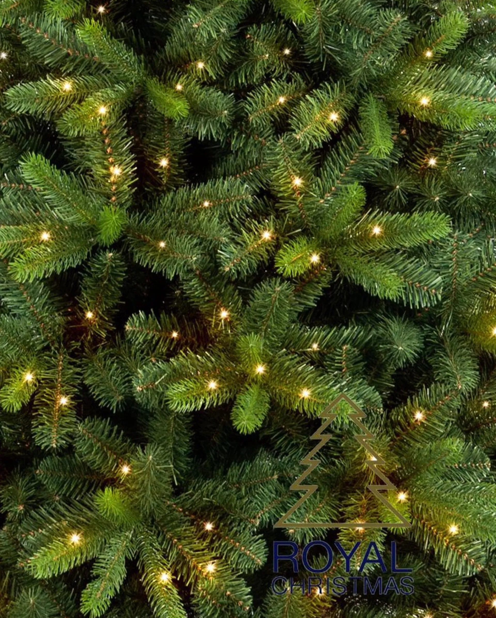 Royal Christmas - Natuurlijke Kunstkerstboom - Bergen Pe / Pvc Premium - Smart 350 Led Lampjes - 210 Cm - Groen 1139 Takken Hot