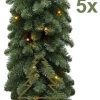 Royal Christmas Guirlandes> - 5X Kerstguirlandes Pvc 540 Cm - 70 Led Lampjes - Extra Vol 400 Takken