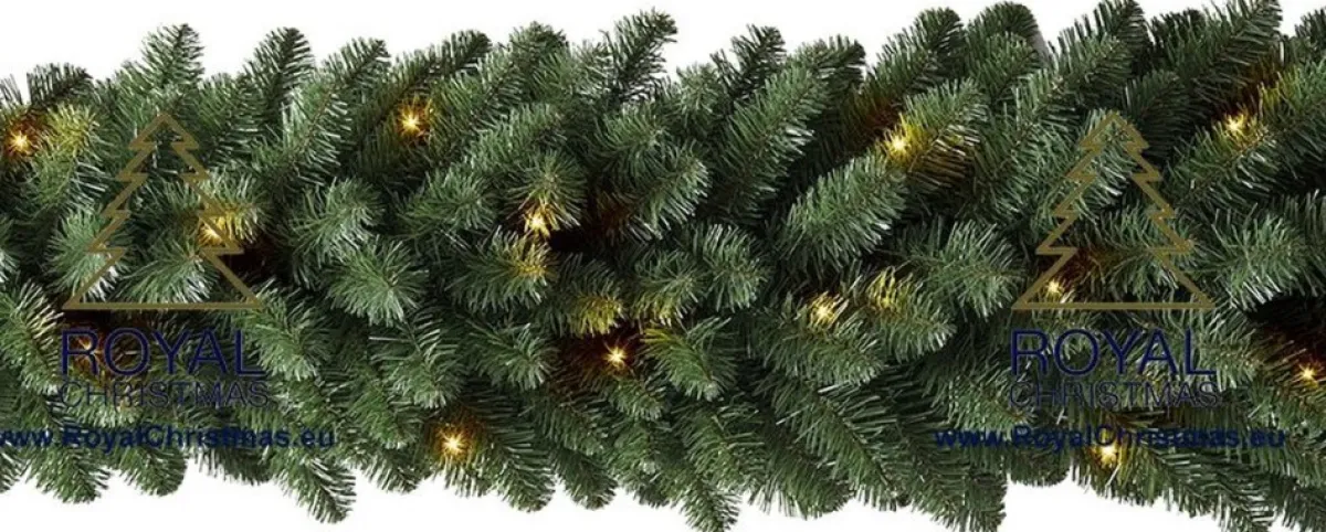 Royal Christmas Guirlandes> - 5X Kerstguirlandes Pvc 540 Cm - 70 Led Lampjes - Extra Vol 400 Takken
