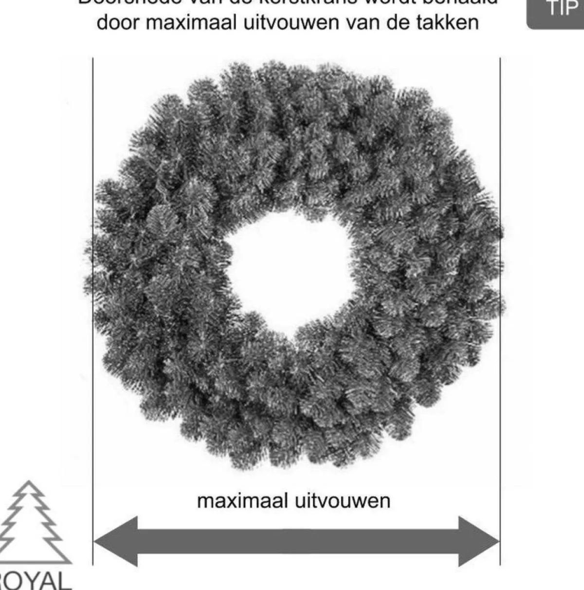 Royal Christmas Kerstkransen> Kerstkrans Dakota O60 Cm