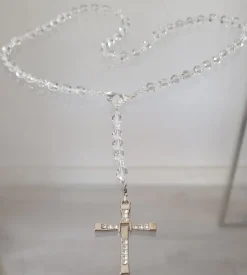 CrystalDesign Kerstkransen>Rozenkrans, Paternoster Gemaakt Met De Kristallen Van Swarovski, Gebedssnoer, Rozenkransgebed, Meditatie, Spiritueel, Geloof, Geloofsteken, Cadeau, Ketting, Kruis, Gebed, Gebedssnoer, Gebedsketting, Kristal, Oostenrijks Kristal, Kerstpakket Cadeau