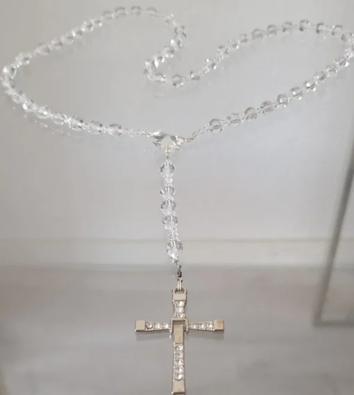 CrystalDesign Kerstkransen>Rozenkrans, Paternoster Gemaakt Met De Kristallen Van Swarovski, Gebedssnoer, Rozenkransgebed, Meditatie, Spiritueel, Geloof, Geloofsteken, Cadeau, Ketting, Kruis, Gebed, Gebedssnoer, Gebedsketting, Kristal, Oostenrijks Kristal, Kerstpakket Cadeau