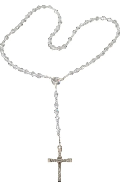 CrystalDesign Kerstkransen>Rozenkrans, Paternoster Gemaakt Met De Kristallen Van Swarovski, Gebedssnoer, Rozenkransgebed, Meditatie, Spiritueel, Geloof, Geloofsteken, Cadeau, Ketting, Kruis, Gebed, Gebedssnoer, Gebedsketting, Kristal, Oostenrijks Kristal, Kerstpakket Cadeau