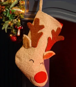 Sass u0026 Belle Kerstsokken>Rudolf Rendier Christmas Stocking Met Rode Neus Van Sass & Belle