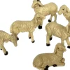 Merkloos Kerststallen>Schaapjes Voor Kerststal - Schaapjes Beeldjes - H=3,5 - 5 Cm - Set Van 6 Stuks