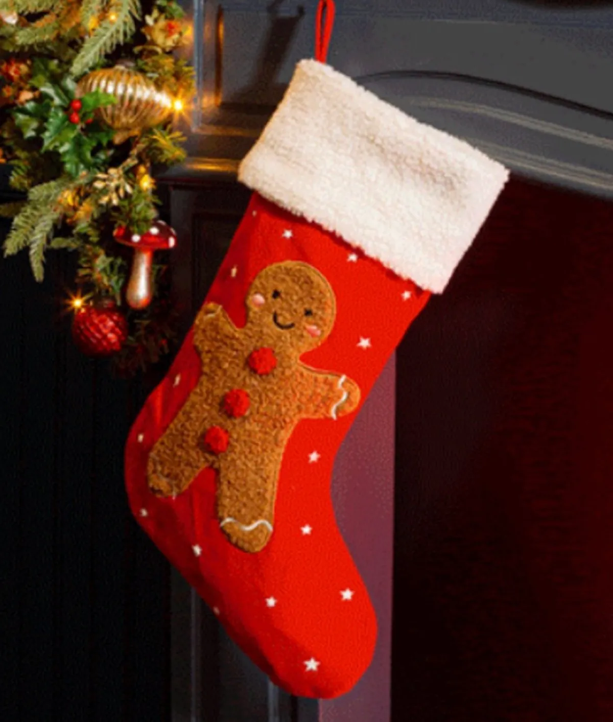 Sass u0026 Belle Kerstsokken>Schattige Christmas Stocking Met Peperkoek Mannetje Van Sass & Belle