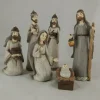 Trendybywave Kerststallen>Sculptuur Kunststof - 15 Cm Hoog - 6 Delig - Incl. De Drie Koningen - Kerstdecoratie