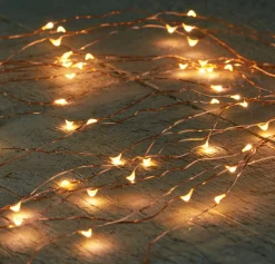 Anna's Collection Set Van 2X Stuks Cascade Draadverlichting Lichtsnoer Met 100 Lampjes Warm Wit Met 10 Lichtdraden - Kerstverlichting Clearance