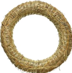 Merkloos Kerstkransen>Set Van 5X Stuks Decoratie Kransen Van Stro 25 Cm - Diy Kransen Maken - Kerst Deurkransen - Herfststukje Maken