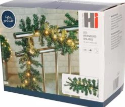 Merkloos Guirlandes>Set Van 2X Stuks Dennenslingers / Dennen Guirlandes Groen Met Verlichting 270 X 20 Cm - Kerstslingers / Dennen Slingers