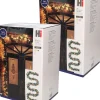 Merkloos Guirlandes>Set Van 2X Stuks Dennenslingers/Dennen Guirlandes Met Kerstballen En Licht 500 Cm - Binnen / Buiten - Kerstslingers