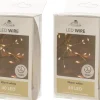 Anna's Collection Set Van 2X Stuks Draadverlichting Lichtsnoer Met 40 Lampjes Warm Wit 200 Cm - Lichtdraden/Lichtsnoeren - Kerstverlichting Best Sale