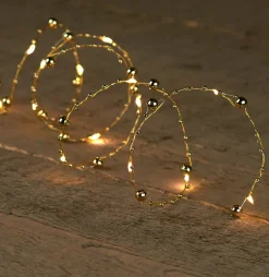 Anna's Collection Set Van 2X Stuks Draadverlichting Lichtsnoer Met 20 Lampjes Warm Wit 200 Cm - Lichtdraden/Lichtsnoeren - Kerstverlichting Fashion