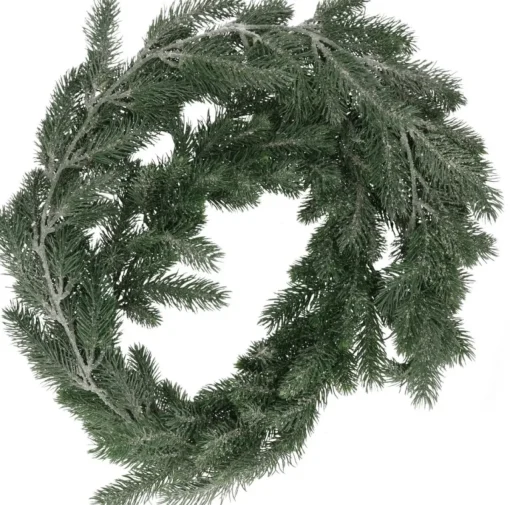 Merkloos Guirlandes>Set Van 2X Stuks Groene Dennentakken Dennenslinger Kerstslinger 180 Cm - Kerstslingers/Dennen Guirlandes
