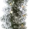 Merkloos Guirlandes>Set Van 2X Stuks Groene Dennenslingers Frosted Met Verlichting 270 Cm - Kerstslingers / Dennen Slingers Met Licht/Lampjes