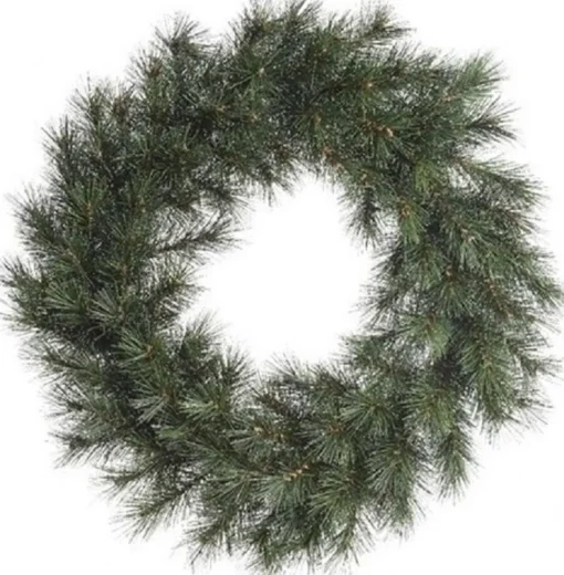 Decoris Kerstkransen>Set Van 2X Stuks Groene Kerstkrans 50 Cm Malmo - Kerstkransen Kerstversieringen/Kerstdecoraties - Voor Deur Of Poort