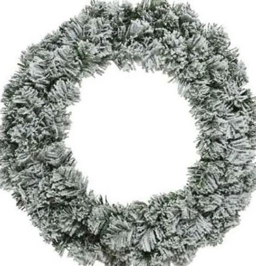 Decoris Kerstkransen>Set Van 2X Stuks Groen/Witte Kerstkrans 40 Cm Imperial Met Kunstsneeuw - Kerstkransen Kerstversieringen/Kerstdecoraties