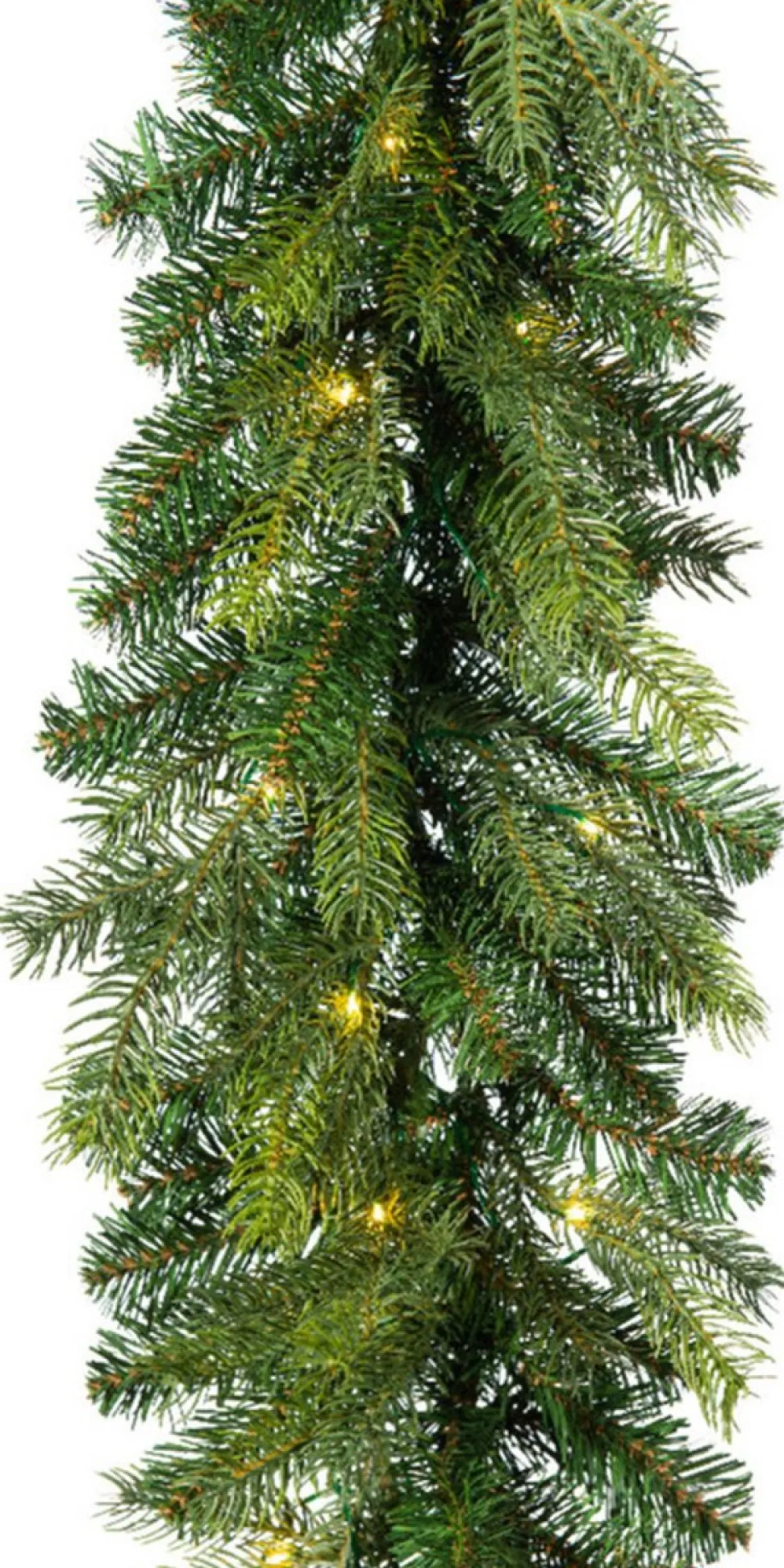 Decoris Guirlandes>Set Van 2X Stuks Kerst Dennenslinger/Dennenguirlandes Groen Met Twinkelende Verlichting 270 Cm - Kerstslingers