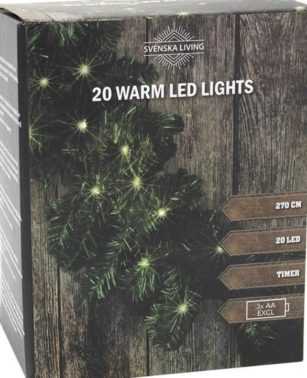 Merkloos Guirlandes>Set Van 2X Stuks Kerst Dennenslinger/Dennenguirlande Groen Met Verlichting 270 Cm - Kerstverlichting - Guirlandes Kerstversiering