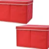Decoris Set Van 2X Stuks Kerstballen Opruimen Opbergdozen Voor 24 Kerstballen Van 8 Cm - Kerstballen Opruimen/Opbergen Store