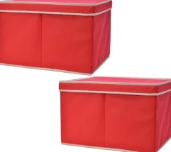 Decoris Set Van 2X Stuks Kerstballen Opruimen Opbergdozen Voor 24 Kerstballen Van 8 Cm - Kerstballen Opruimen/Opbergen Store