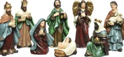 Decoris Kerststallen>Set Van 8X Stuks Kerststal Beelden/Kerstbeelden 6 X 3 X 12,5 Cm