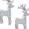 Lumineo Set Van 2X Stuks Kerstverlichting Led Figuren Voor Buiten Rendier 60 Cm Met 50 Lampjes Koel/Helder Wit Best Sale