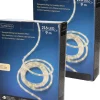 Merkloos Set Van 2X Stuks Lichtslang/Slangverlichting Warm Wit 9 Meter Met Twinkel Effect 216 Lampjes - Feestverlichting/Kerstverlichting Fashion