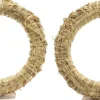 Merkloos Kerstkransen>Set Van 5X Stuks Stro Kerstkransen Om Te Decoreren 40 Cm - Kerst Deurkransen