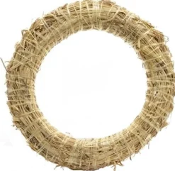 Merkloos Kerstkransen>Set Van 6X Stuks Stro Kerstkransen Om Te Decoreren 35 X 6 Cm