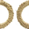 Merkloos Kerstkransen>Set Van 4X Stuks Stro Kerstkransen Om Te Decoreren 35 X 6 Cm