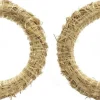 Merkloos Kerstkransen>Set Van 5X Stuks Stro Kerstkransen Om Te Decoreren 35 X 6 Cm