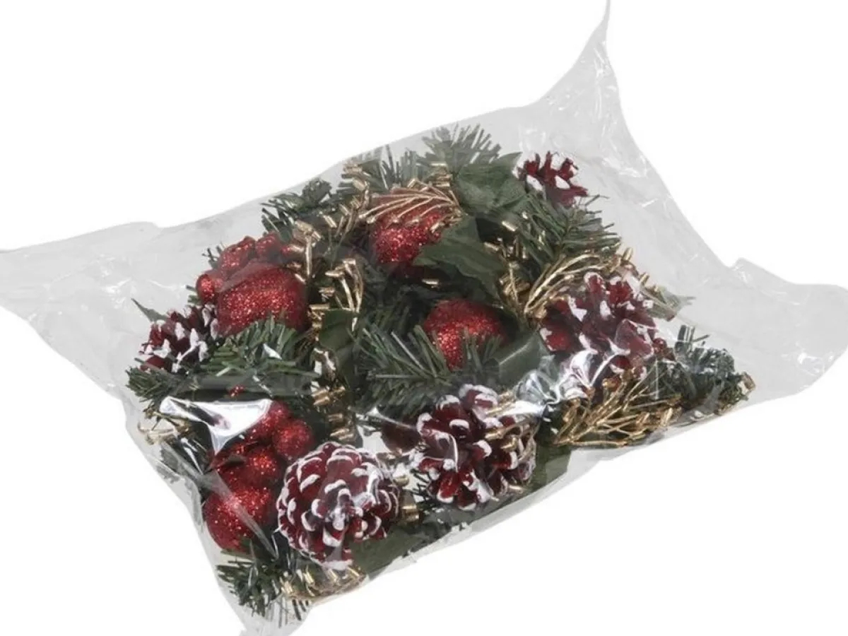 Merkloos Kerststukjes>Set 12X Rode Decoraties Op Stekers 12 Cm - Kerststukje Onderdelen/Stekertjes - Kerstversiering/Kerstdecoratie